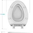 Elongated Toilet Seat, 19" Toilet Seat with Potty Training Seat for Kids, Quiet Close Hinges, Safe PP Material, Easy Install for Family Bathrooms, Pink