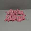 Chuangdi 24 Pcs Pink Velvet Bows Christmas Tree Decorations with Pearls Chain Coquette Xmas Ornaments Pink Bows Garland Decor for Christmas Tree, Wreath, Gift Wrapping, Birthday Party, Holiday Decor