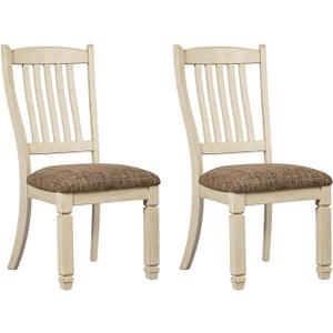 Signature Design by Ashley Bolanburg 20" Upholstered Dining Room Chair, Set of 2, Antique White