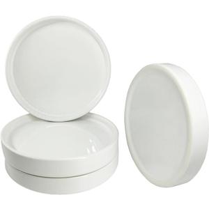 Plant Saucer Pot Tray Planter Saucers 4 Pack 4 in,5 6 7 8 9 10 11 12 13 Inch for Indoors Outdoor, Durable Sturdy Ceramic Flower Drainage drip Water Tray for Glazed Pots Base (4 Inch-White)