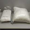 ACCURATEX Pillows Standard Size Set of 2, Hybrid Shredded Memory Foam Pillow[Adjustable Loft], Fluffy Down Alternative Fill Removable Cotton Cover, Firm Supportive Pillow for Side Back Sleepers (White)