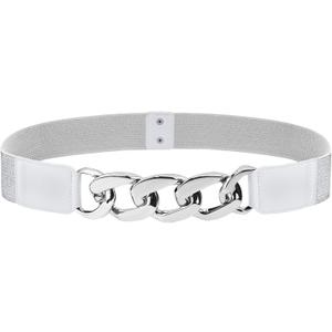 Glamorstar Women Wide Elastic Belts for Dresses Stretchy Cinch Waist Belts (Gray)