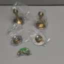 Magnetic Door Stopper for Bottom of Door Catch, Heavy Duty Magnets Door Stops Holder to Keep Door Open, No Drill Strong Adhesive & Screws, Wall & Floor Mounting Stainless Steel Doorstop 2 Pack Gold