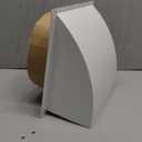 8 Inch Wall Vent Cover, HG Power Metal Exhaust Vent Cap Outside with Removable Screen & Cushioned Non-Return Flap for Home Wall, Kitchen (White) (8 In[Neck Size:7.7In])