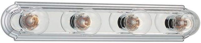 Four Light Vanity Bath Bar Fixture in Brushed Nickel with Made of Steel-Size W24 H4 3/4 E2 1/2-Bathroom Lighting-Chrome Finish 73-Bel-607487