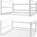 Nxconsu 2Pack Under Shelf Storage Basket Organizer Hanging Holder for Cabinet Pantry Kitchen Cupboard Desk Counter Bookshelf Organization Add-on Space Saver Heavy Duty Slide-in White