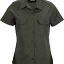 Mercer Culinary Women's Brewer Shirt, Olive Green, 3X