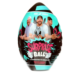 2pcs Dude Perfect Surprise Ball for Kids with 5 Toys + Sticker Pack, Unwrap Hidden Prizes and a Mystery Character, Collect All 7 Characters, Game for All Ages