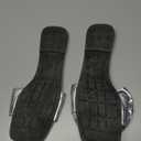 GORGLITTER Women's Bow Sandals Gold Square Open Toe Boho Dressy Cute Wedding Vacation Summer Slides Shoes 2025 Size 40