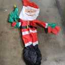 7ft Christmas Inflatable Santa Claus Holding Xmas Tree, Blow up Outdoor Christmas Decorations for Yard Lawn Party Holiday Decor