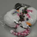 2 Pack Christmas Table Decorations, 14" Lighted Plush Snowmen FigurinesPastel Christmas Ornaments, Light Up Snowman Holiday Present, Battery Operated Xmas Gifts Indoor Tabletop Ornaments