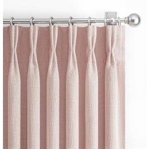 Light Pink Blackout Curtains for Girls Bedroom 84 Inches Length 2 Panels Set, Petty Memory Trained Pleated Soundproof Two Layer Thick Linen Heat Blocking Privacy Decorative Window Drapes 84 Inch Long