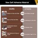 HEBE Carpet Stair Treads Non Slip 15 PCS 8" X 30" Edging Stair Runner for Wooden Steps Indoor Self Adhesive Stair Rugs Runners Reusable Staircase Step Treads Mat for Kids,Elders,Pets (Brown/Vines)