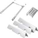 Grill Parts for Weber Spirit II Grill Replacement Parts, 7635 Flavorizer Bars, 69785 Grill Burner and Heat Deflector for Weber Spirit 2 Grill Parts, for Weber Spirit II E-210 E220 S210 S220