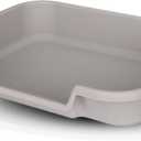 Dog Litter Box, Large Size, Misty Gray, Durable & Pet Safe, Indoor Open Top Entry Litter Pan, Comfortable for Puppy, Great for Dogs up to 20 lbs