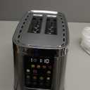 Mecity 2 Slice Toaster with Touch Screen & Auto Lift, Stainless Steel Cool-Touch Toaster with 8 Bread Settings, 5 Shade Levels, 1200W High Power, Keep Warm & Reheat Function, Metallic Grey, 120V