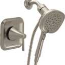 Moen Ronan Spot Resist Brushed Nickel Single-Handle Modern Shower Faucet with Square Handheld Rain Shower Spray Head Featuring Magnetix, Valve Included, 82023SRN