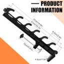 2 Sets Truck Bed Fishing Rod Holder, Holds 4 Rods, Fits 2.36" Thick Rails, Easy Install Kayak & Fly Rod Storage Rack