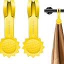 Magnetic Towel Clips 2Pack  Premium Multi-Scene Use Towel Hooks for Bathrooms, Kitchens, Showers & More  Keep Towels, Socks, Gloves, Aprons, and Small Tools Organized (Yellow)