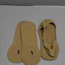 POLO RALPH LAUREN Dress Liner Socks - 3 Pair Pack - Lightweight Cotton Comfort With Non-slip Heel (12-17, Beige) XL