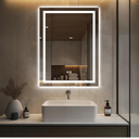 24"x32" LED Bathroom Mirror with Dual Backlighting,3-Color Modes, Cool & Natural Light, Anti-Fog Technology, Smart Memory Feature, Perfect for Makeup, Shaving, and Daily Grooming