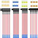 Nilight 24 Pcs 12V Car Add-a-Circuit Fuse Tap Holder Standard Mini Micro2 and Low Profile Fuses Taps 4 Types ATO ATC ATM APM for Cars Trucks Boats