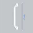 Medline White 18” Grab Bar for Shower & Bathtub, Independence Aid & Ease of Movement — For Elderly, Handicapped or Seniors, 300 lb. Capacity, 1 Bar