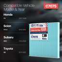 BNX TruFilter C7075 Cabin Air Filter, HEPA 99.97%, MADE IN USA, Compatible With Honda Fit, Scion FR-S; Subaru: BRZ; Toyota: 86