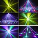 Moving Head DJ Lights for Parties, 180W RGBW LED Moving Head Lights, 8-Arms Stage Lighting Sound Activated DMX 512 Control for Disco Club Wedding Parties World Cup