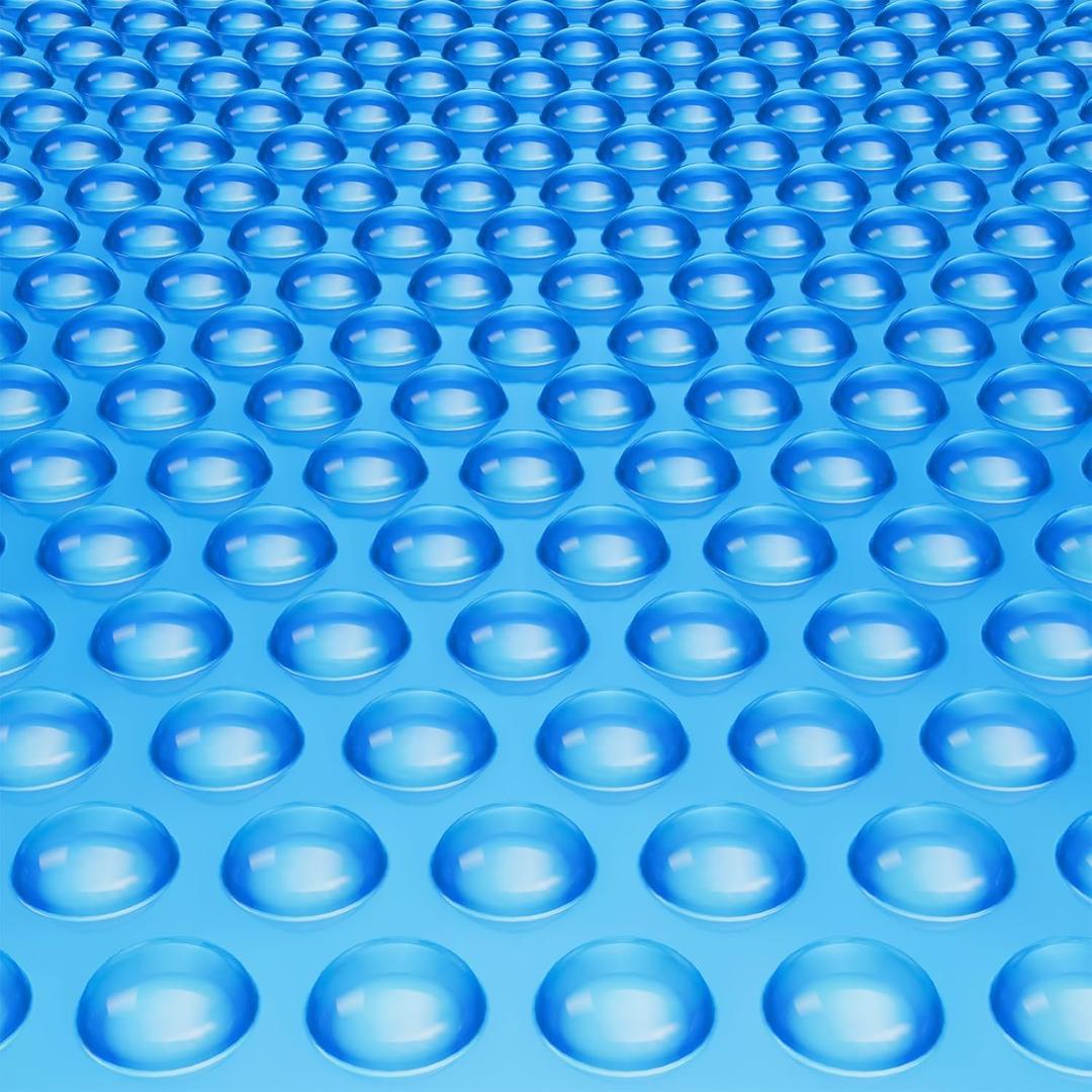 VEVOR Solar Pool Cover, 32 x 16 ft Rectangle Solar Cover 12 mil for Pools, Inground Above Ground Swimming Pool Solar Blanket with Bubble, Heat Retaining Solar Covers Blue