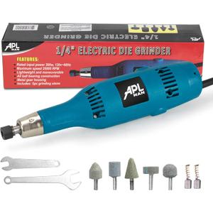 Die Grinders with AC/DC Switch 1/4" electric die grinder for 2.5 AMP Motor Delivers 25,000 RPM