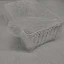 iSPECLE Freezer Organizer Bins - 4 Pack Medium Upright Baskets for 14 to 15.5 cu.ft Stand Up Freezer, Easily Sort and Get Food, Air Circulation Stops Food Sliding Out, White