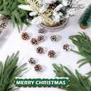 Syhood 12 Pcs 20 Inch Large Christmas Norfolk Pine Branch with 24 Pcs Pine Cones Norfolk Stems Real Touch Artificial Christmas Greenery Stems Picks Snow Pinecone for Xmas Vase DIY Craft Decor