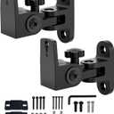 BS-218pro Universal Speaker Wall Mount for Small Speakers ,Vertical 120, Horizontal 180Adjustment,Hold up to 30lbs,Compatible with Bose, JBL, KEF, Klipsch, Sony & Others(2 Packs Black)