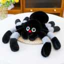 XItbyja Soft Jumping Spider Plush Toy 11.8'' Spider Stuffed Animal Cute Spiders Plushie Pillow Doll Gift - Adorable Spiders Stuffy for Girls Kids Boys and Adults-Grey (Small, Light Gray)