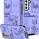 for Samsung Galaxy S22 Plus Case - Women Cute Girls Cover Butterfly Girly Aesthetic Purple Butterfly Unique Design with Camera Cover + Ring Stand Funda for Galaxy S22 Plus Phone Case