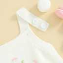 Infant Baby Girl Sleeveless Knit Romper Half and One Birthday Outfit Cute Baby Girl Summer Clothes 3-6 months  (White, Half)