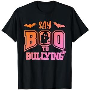 Say Boo To Bullying Funny Halloween T-Shirt. Size 4XL. Black