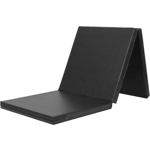 KaRaDaStyle Gymnastics Mat Folding Stretch Mats 71"x24"x2" Exercise Muscle Training Children Play Horizontal Bar Mat Yoga Sports Soundproof Home Use (Black)