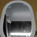 16x24 LED Bathroom Mirror with Lights Oval, Lighted Bathroom Vanity Mirror for Wall, Front Lit and Backlight, Anti-Fog, 3 Color Dimmable, Vertically Only