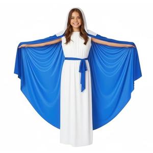 Morph Virgin Mary Costume for Kids, Mary Costume for Girls, Nativity Costumes for Kids, Christmas Costumes for Girls -Large