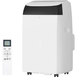 14,000 BTU Portable Air Conditioner Cools up to 750 Sq.Ft, 3-in-1 Quiet Portable AC Unit with Remote Control & Installation Kits for Large Room, 3 Speed, Auto Swing, 24H Timer