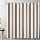 Farmhouse Brown Striped Shower Curtain Brown and White Vertical Stripe Modern Vintage Shower Curtain with Hooks Retro Minimalist Abstract Bathroom Decor Washable Bath Curain,72x72 Inch