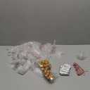 Potchen 50 Set Mini Liquor Bottles Christmas Party Favors for Guests Xmas Mini Plastic Bottle 1.8oz/50ml Shot Bottles with Gold Screw Caps Funnels Xmas Tags and Ropes for Christmas Party Decorations