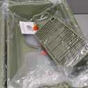 Eosarcu Stainless Steel Cat Litter Box with Lid, XL Large Enclosed High Sided Litter Box with Removable Lid, Carbon Filters -Odor Free, Easy Cleaning, Anti-Urine Leakage for Big Cats -Green