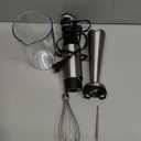 Immersion Blender Handheld Corded Hand Blenders Set 1100W, Trigger Variable Speed 5 in 1 Stick Emulsifier with Chopper, Whisk and Frother for Soup, Baby Food and Smoothies