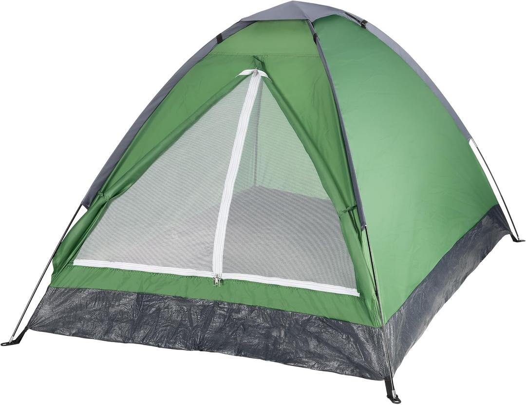 2 Person Camping Tent with Rain Fly and Carrying Bag - Lightweight Outdoor Pop Up Tents for Camping Essentials, Music Festivals, Backpacking, Hiking, or Beach Shelter by Wakeman Outdoors