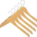 Whitmor Natural Wood Dress or Shirt Hangers (Set of 5)