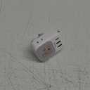 South Africa Plug Adapter 1 Pack, TESSAN Type M Power Adapter with 4 AC Outlets 3 USB Ports(1 USB C), Travel Adaptor US to Botswana Namibia Nepal Bhutan, T-Grey & White 