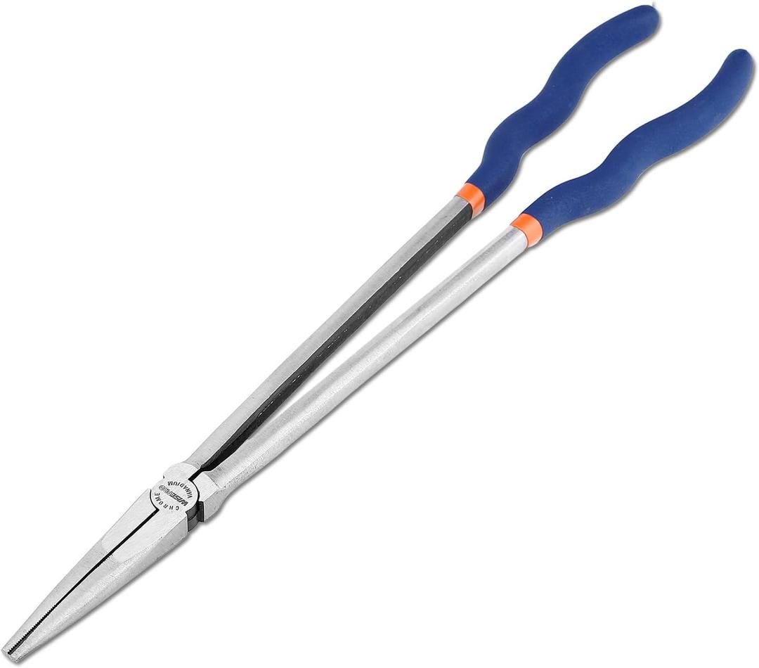 Long Reach Pliers - 16 Inches Straight Angle Long Needle Nose Pliers - for Narrow Spaces and Limited Areas